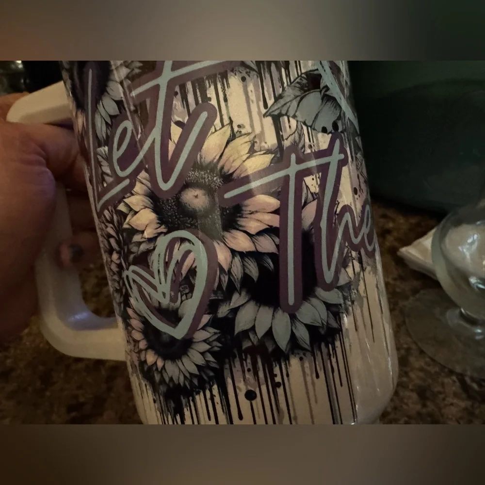 Tumbler 40 ounce “Let Them” metal cup w/ glitter boot